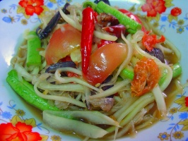 Delicious Thai food!! :-) ..."Green PaPaYa Salad" by Thai Jasmine